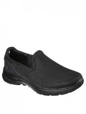Image of Skechers Go Walk 6 Athletic Mesh Slip On Shoe, Black, Size 7, Men