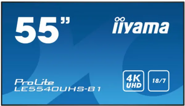 Image of iiyama LE5540UHS-B1 signage display 138.7cm (54.6") LED 4K Ultra HD Black Android