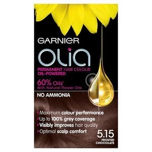 Image of Garnier Olia 5.15 Frosted Chocolate Brown Permanent Hair Dye Brunette