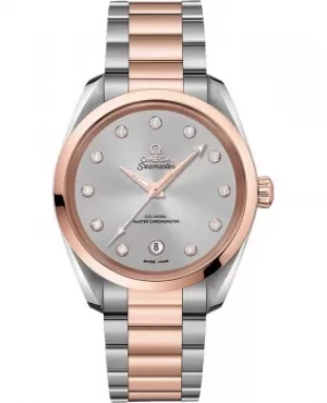 Image of Omega Seamaster Aqua Terra 150m Master Co-Axial Chronometer 38 MM Rose Gold and Stainless Steel Womens Watch 220.20.38.20.56.002 220.20.38.20.56.002