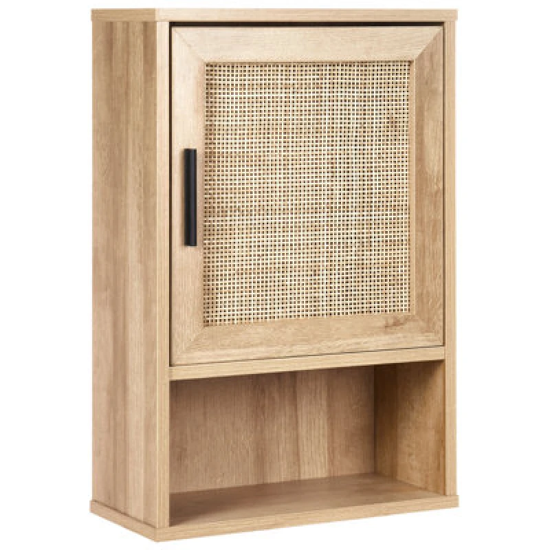 Image of Beliani Bathroom Wall Mounted Cabinet Rosell 40 Cm Light Brown