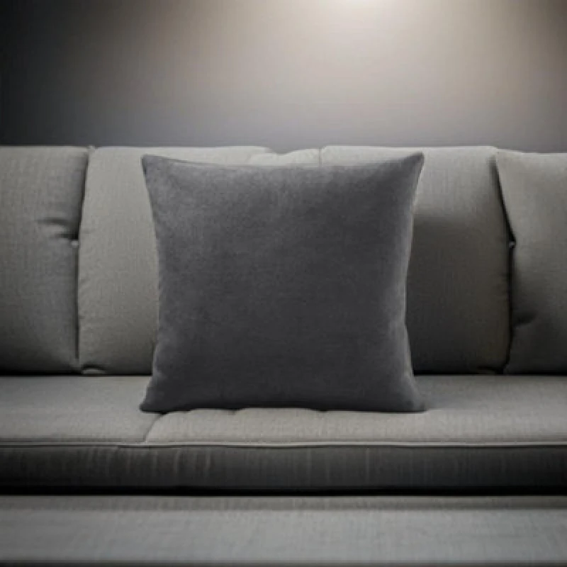 Image of Luxury Living Velvet Chenille Cushion Grey