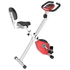 Image of HOMCOM Steel Manual Resistance Exercise Bike w/ LCD Monitor Red