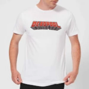 Image of Marvel Deadpool Logo Mens T-Shirt - White - S