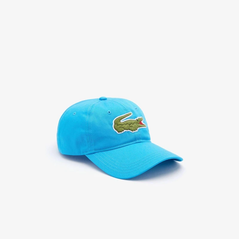 Image of Lacoste Big Logo Cap - Blue Blue One Size