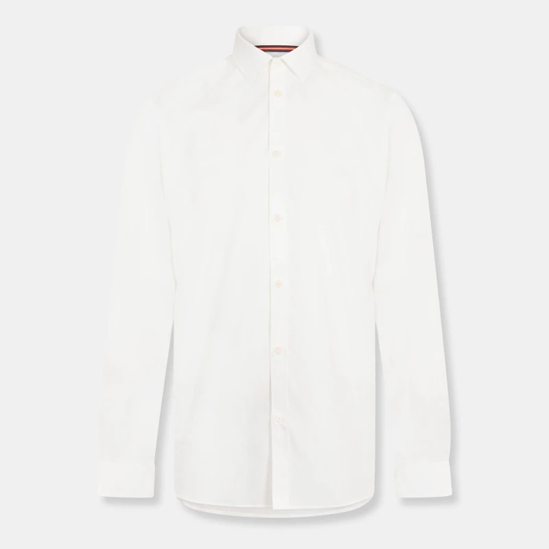 Image of Luke Mens Long-Sleeve Plain Shirt White male Small