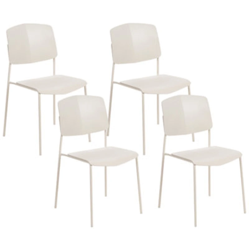 Image of Beliani Set Of 4 Dining Chairs Astoria Beige