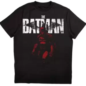 Image of DC Comics - The Batman Red Figure Unisex Medium T-Shirt - Black