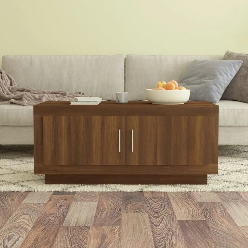 Image of VIDAXL Coffee Table Brown Oak 102x50x45cm Engineered Wood Vidaxl 8720286968574