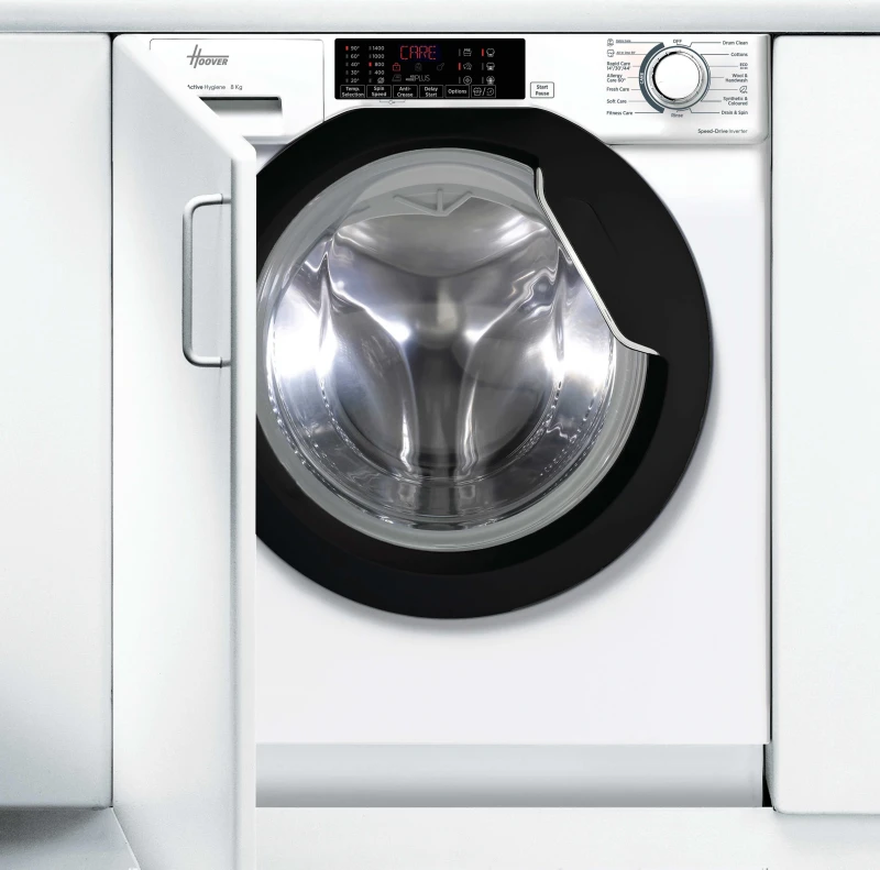 Image of Hoover H-WASH 300 PRO HBWS 484DMBW5-80 Integrated 8kg Washing Machine with 1400 rpm - White - A Rated