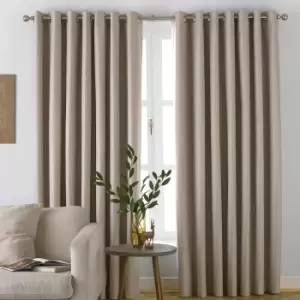 Image of Moon Premium Thermal Blackout Eyelet Curtains Natural, Natural / 229 x 183cm