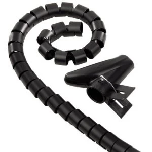 Image of Hama Cable Bundle Tube, 1.5 m, 30 mm, black