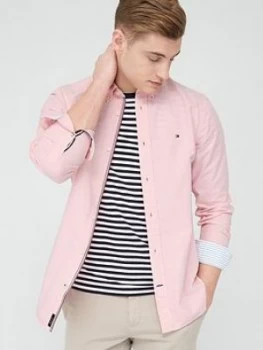 Image of Tommy Hilfiger Organic Oxford Longsleeve Shirt - Light Pink, Size L, Men