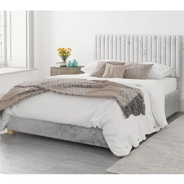 Image of Aspire Grant Ottoman Storage Bed - Silver Single