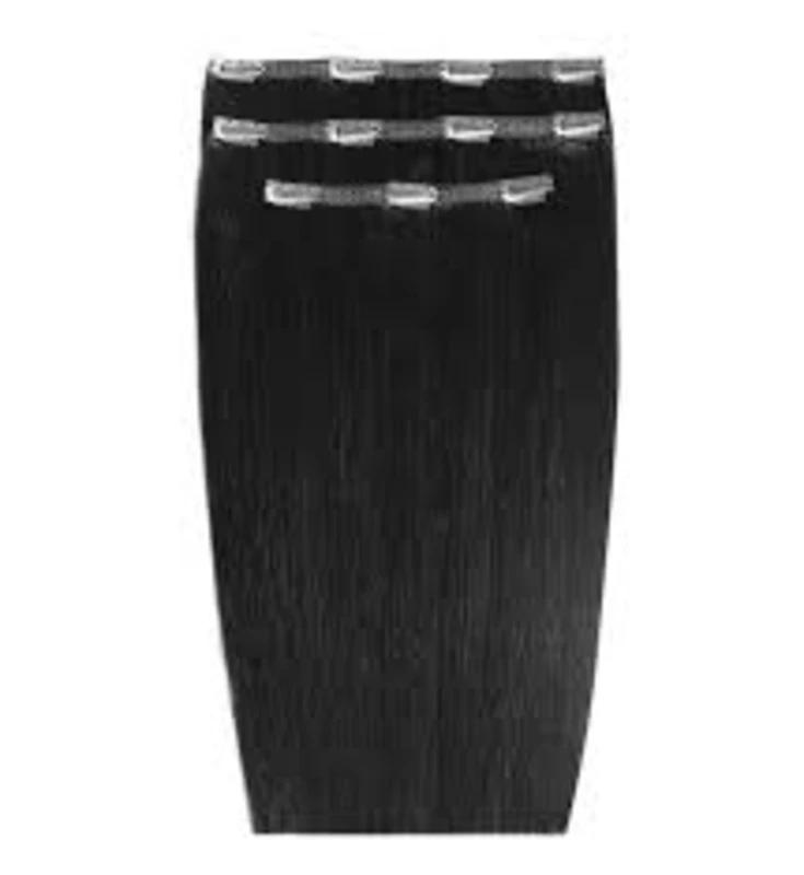 Image of Beauty Works Deluxe Clip-In Extensions 18" 100% Remy Hair - 140 grams, 1 Jet Set Black, Women