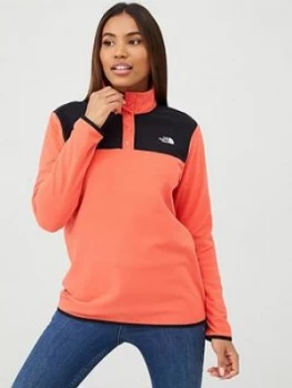 Image of The North Face Tka Glacier Snap-Neck Pullover - Red/Black