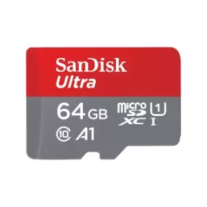Image of SanDisk Ultra microSD 64GB MicroSDHC UHS-I Class 10