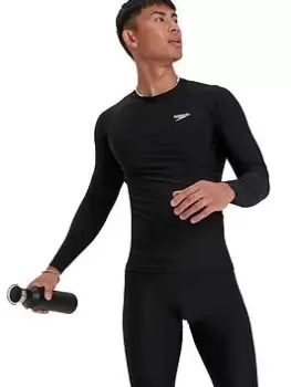 Image of Speedo Long Sleeve Rash Top - Black Size M Men