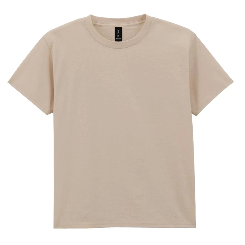 Image of Gildan Cotton Lightweight T-Shirt in Light Sand Size: 5-6 Years Light Sand Unisex 5-6 Years