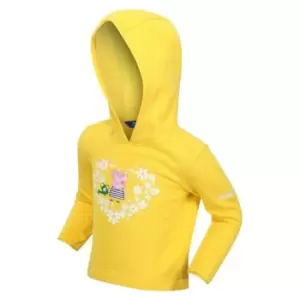 Image of Regatta Peppa Graph Fleece Hoody - Yellow