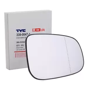 Image of TYC Wing Mirror Glass VOLVO 338-0047-1 30716483,30716486