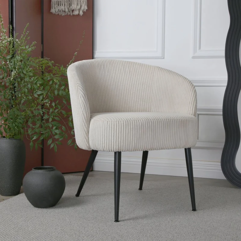 Image of Home Garden Direct Comodo Armchair in Teddy Fleece Fabric Single Chair Chenille in Beige Beige Unisex