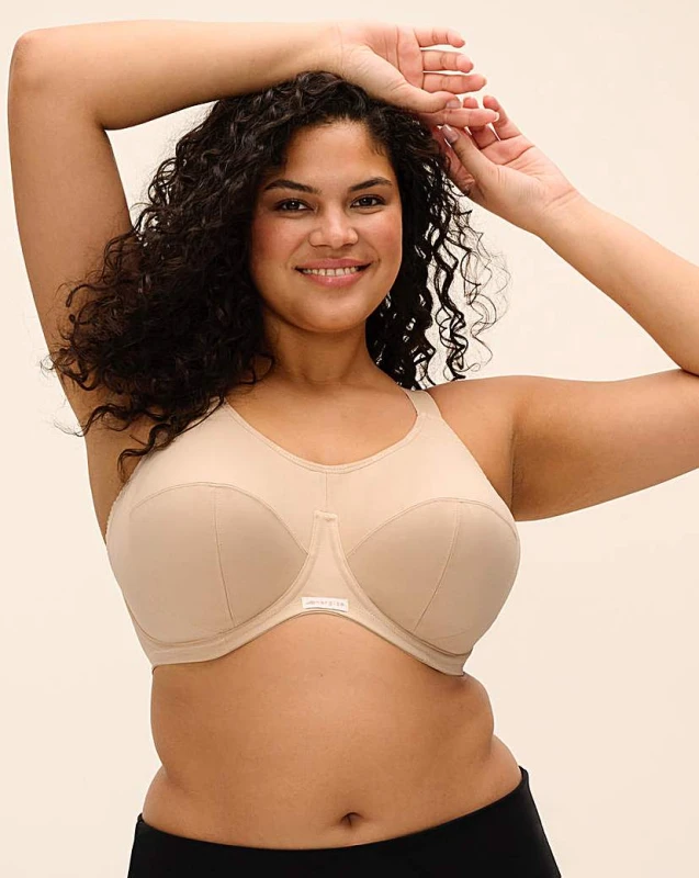 Image of Elomi Elomi Energise Wired Sport Bra Nude Nude - Elomi - Size: 42E Nude Female 42E GU25113