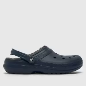 Image of Crocs Navy Classic Lined Clog Sandals