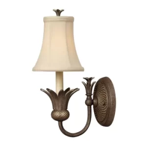 Image of Plantation 1 Light Indoor Wall Light Pearl Bronze, E14