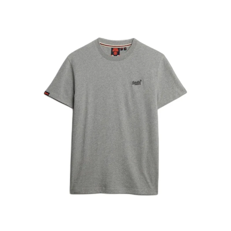 Image of Superdry Essential Logo Cotton T-Shirt Grey Marl Men XL