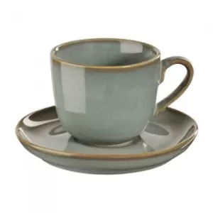 Image of Cappuccino cup with a saucer Asa Selection Saisons Eucalyptus, 230ml