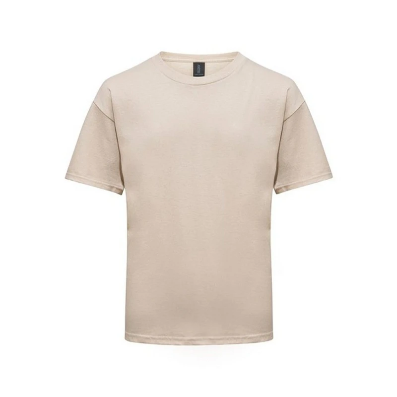 Image of Gildan Plain Lightweight T-Shirt in Light Sand Size: 5-6 Years Light Sand Unisex 5-6 Years