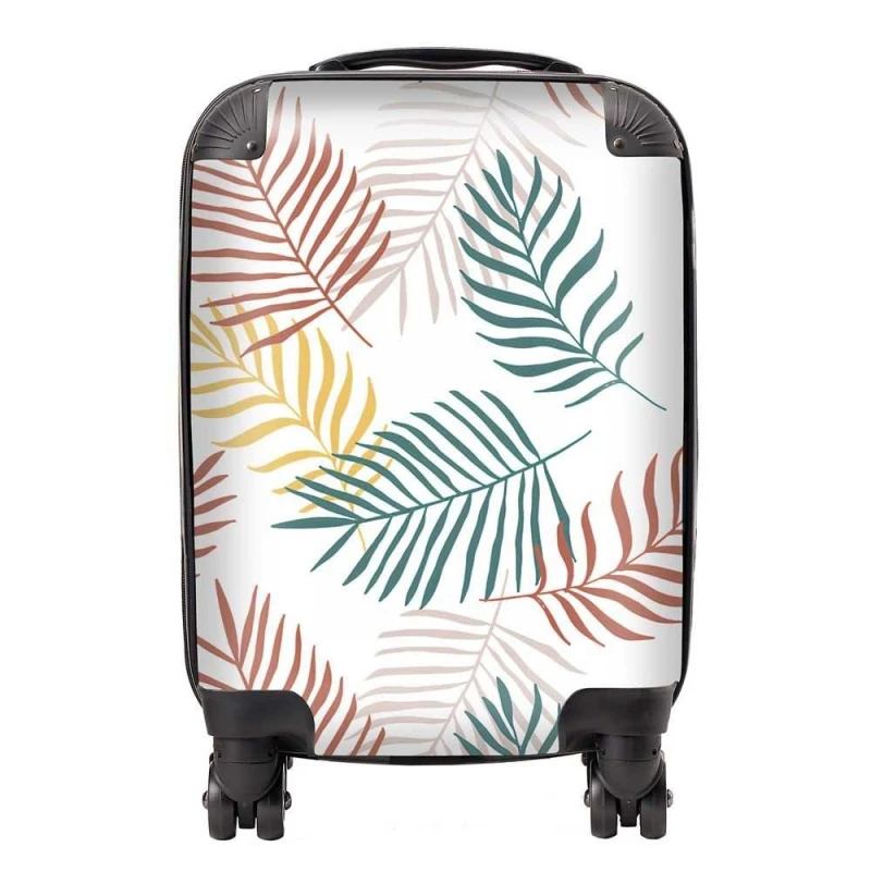 Image of Warren Reed - Designer Palm Branches In Natural Colors Suitcase in Green Size: Cabin Green Unisex Cabin