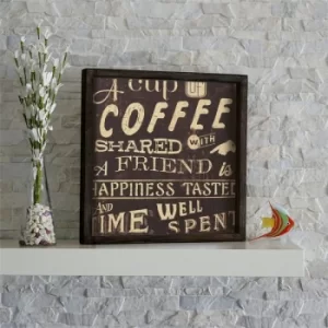 Image of KZM500 Brown Beige Decorative Framed MDF Painting