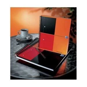 Image of Original Oxford International Active Book 2 Wire Ruled with integral Pocket 160 Pages A5 Pack 5