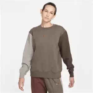 Image of Nike NSW Crew Sweater Womens - Brown