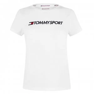 Image of Tommy Sport Chest Logo T Shirt - PVH White