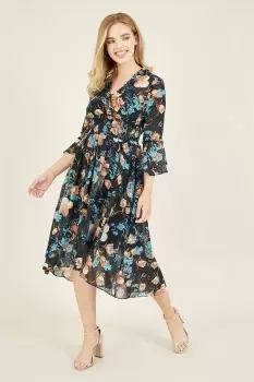 Image of Tulip Print High Low 'Merry' Dress