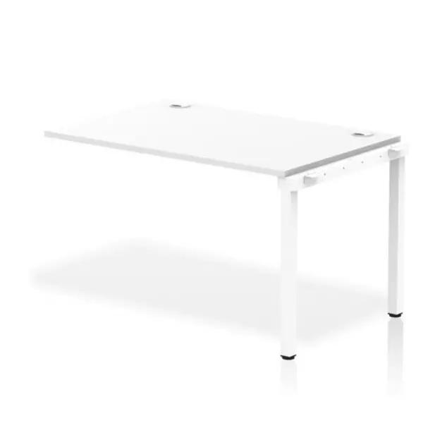 Image of Impulse Bench Single Row Ext Kit 1200 White Frame Office Bench Desk White