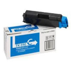 Image of Kyocera TK590C Cyan Laser Toner Ink Cartridge