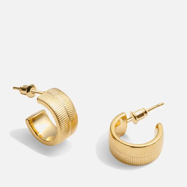 Image of Katie Loxton Womens Ciana Snake Huggie Earrings - Gold