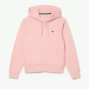 Image of Lacoste Zip Through Hoodie - Pink