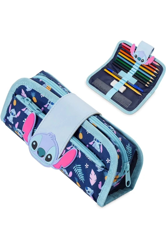 Image of Disney Stitch Pencil Case with Stationery Multi