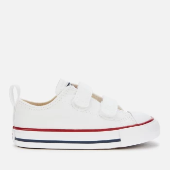 Image of Converse Toddlers Chuck Taylor All Star Ox Velcro Trainers - White - UK 7 Toddler