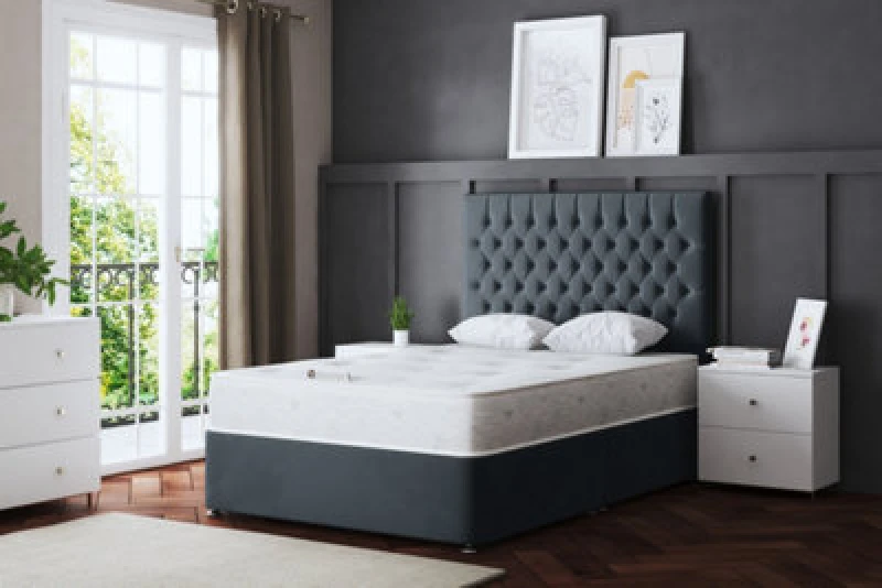 Image of DS LIVING Seraphine Steel Chesterfield Divan Bed Small Double AM_CHSTFLD_SDB_ST