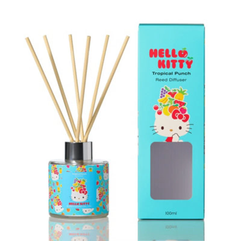Image of Hello Kitty Tropical Punch Reed Diffuser -100Ml Fragrance Oil With 6 Reeds, Sweet Fruity Scent, Home Fragrance