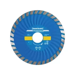 Image of Silverline Turbo Wave Diamond Blade - 115 x 22.23mm Castellated Continuous Rim