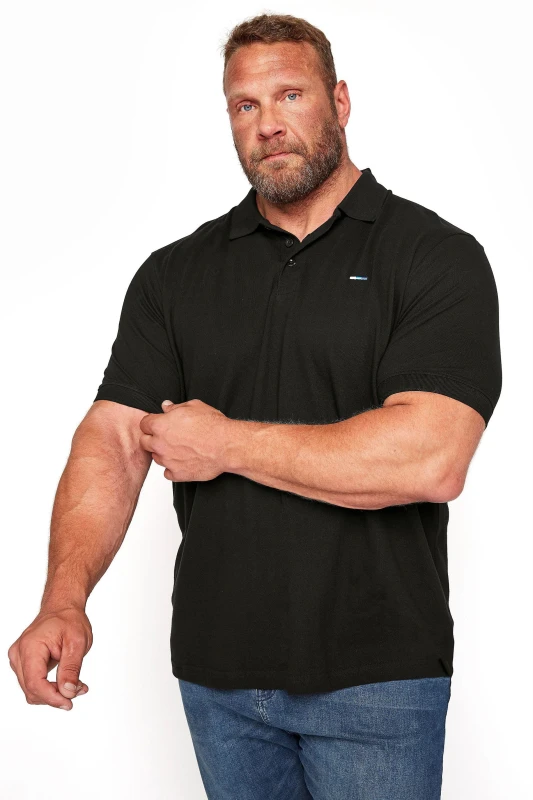 Image of BadRhino BadRhino Men Short Sleeve Polo Shirt in Black Size: large Black L Male 5057147733686