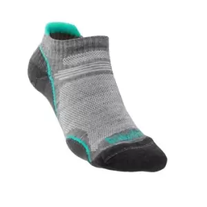 Image of Bridgedale HIKE Ultralight T2 Merino Performance Low Womens - Medium Mid Grey / Surf