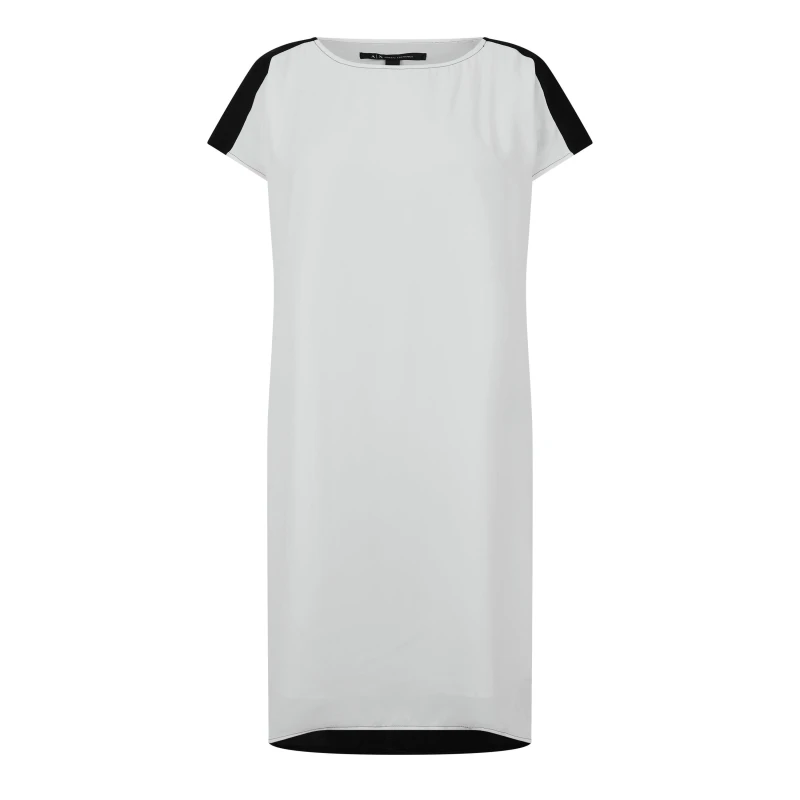 Image of Armani Exchange Womens Maxi Dress Off White/Black female 2 (4XS)